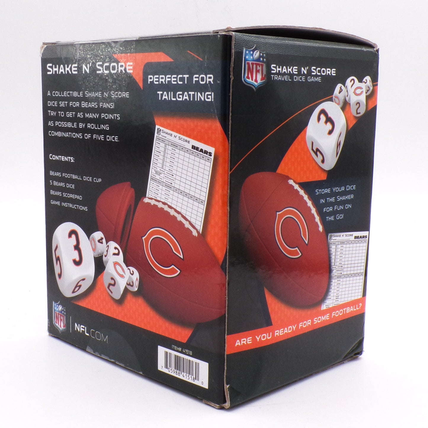 NFL Chicago Bears Shake N' Score Travel Dice Game