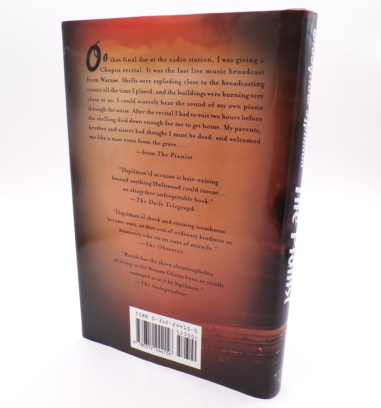 Promotional The Pianist Wladyslaw Szpilman Hardcover w/Photo + Press Release