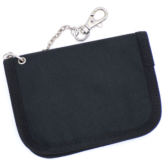 2004 Black Teenage Mutant Ninja Turtles TMNT Bi-Fold Velcro Wallet w/Chain