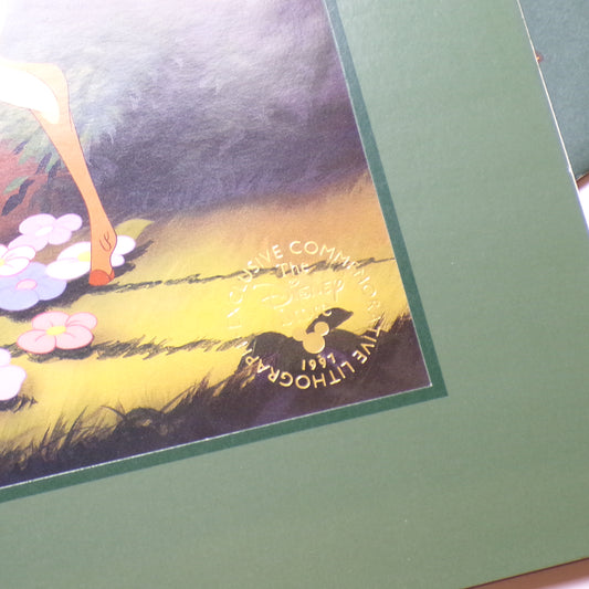 1997 Disney Exclusive Commemorative Lithograph Bambi, Thumper w/Envelope