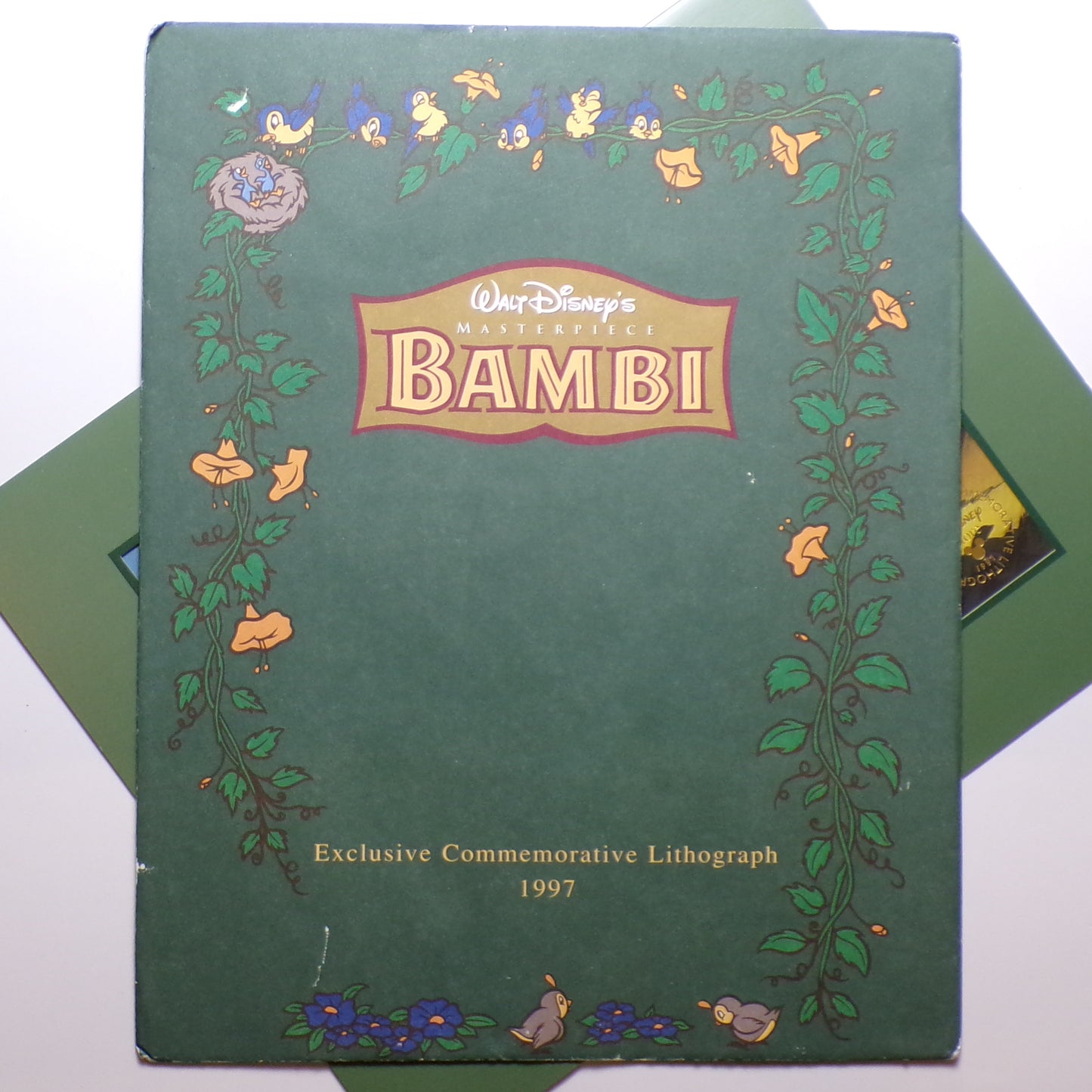 1997 Disney Exclusive Commemorative Lithograph Bambi, Thumper w/Envelope