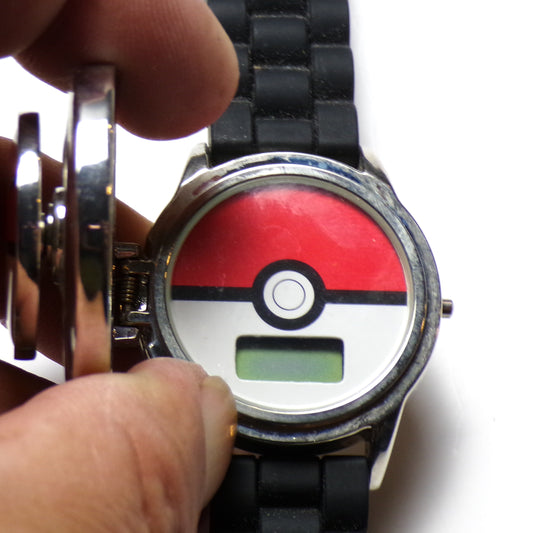 Accutime Pokemon Pikachu Spinner Flip Up Digital Rubber Band Wrist Watch