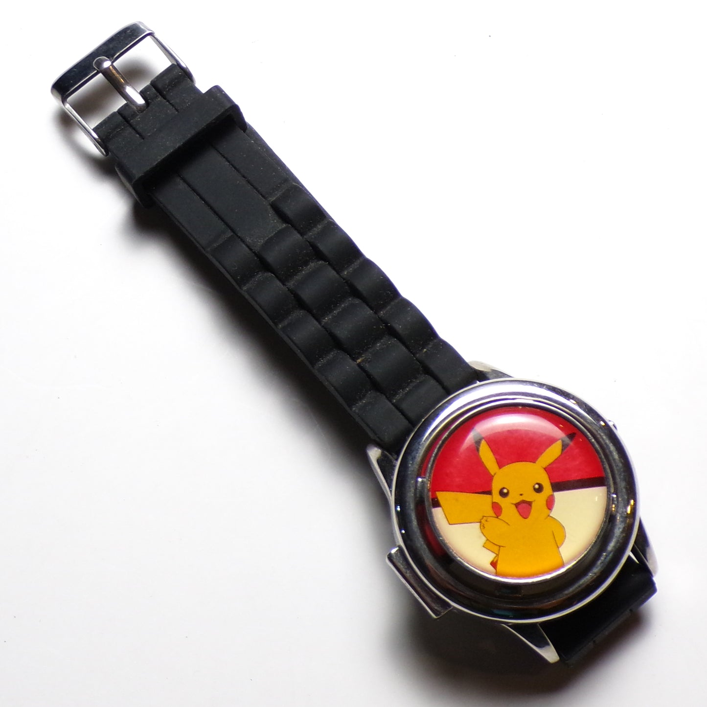 Accutime Pokemon Pikachu Spinner Flip Up Digital Rubber Band Wrist Watch