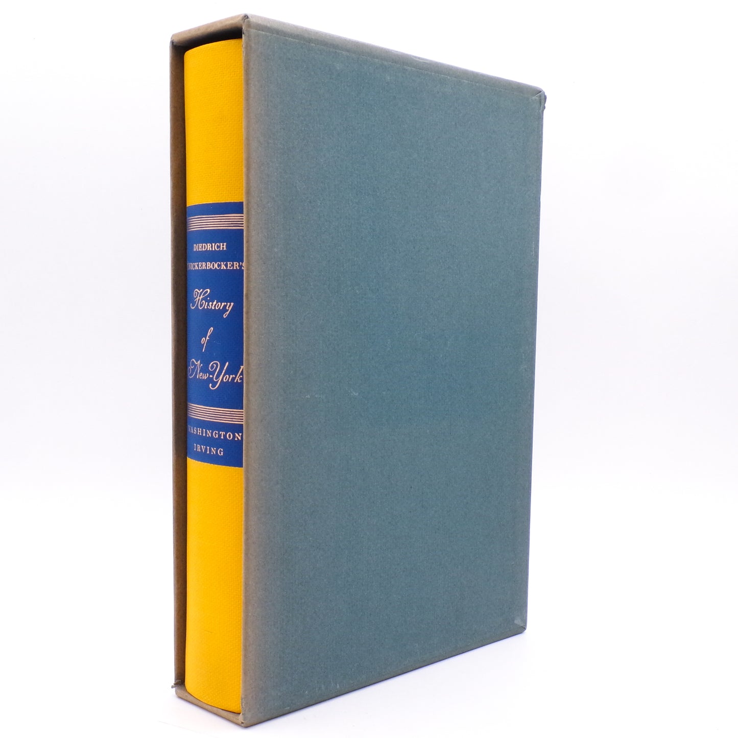 Mint 1940 D. Knickerbocker's History of New York Washington Irving HC w/Slip Cover