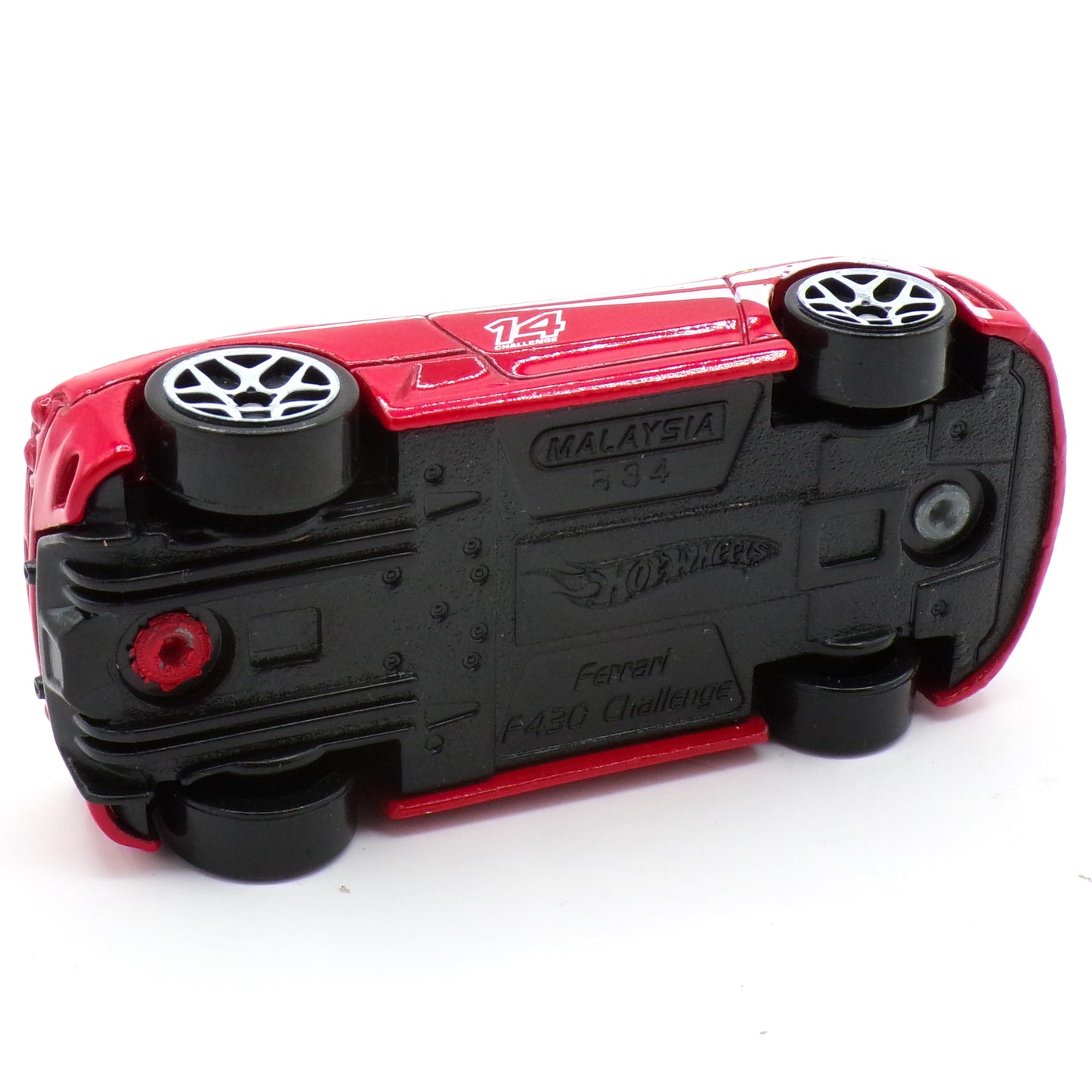 Red Hot Wheels Ferrari F430 Challenge #14 Die Cast Stock Car Malaysia