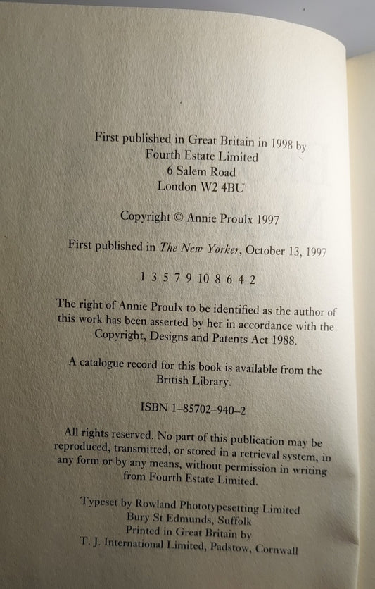 1998 Brokeback Mountain by Annie Proulx Paperback 1st Print/Edition