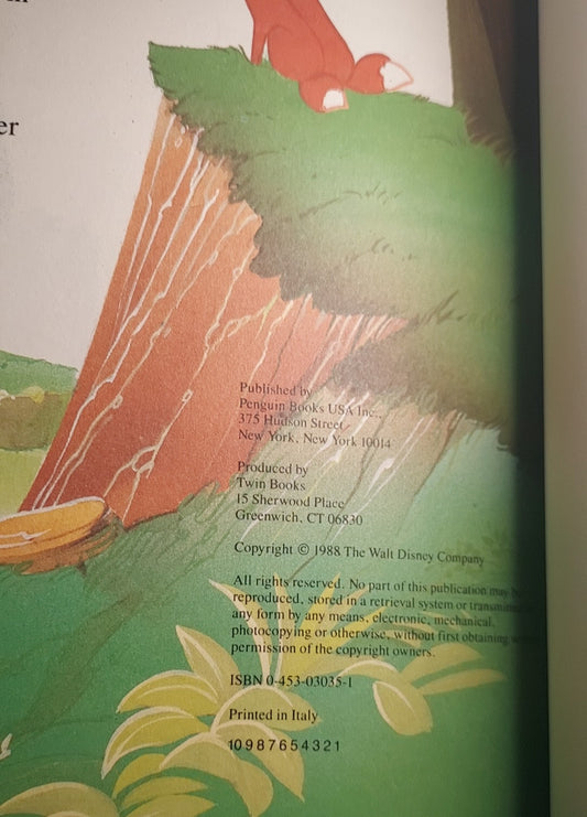1988 Walt Disney's The Fox and the Hound Classic Series Books Hardcover