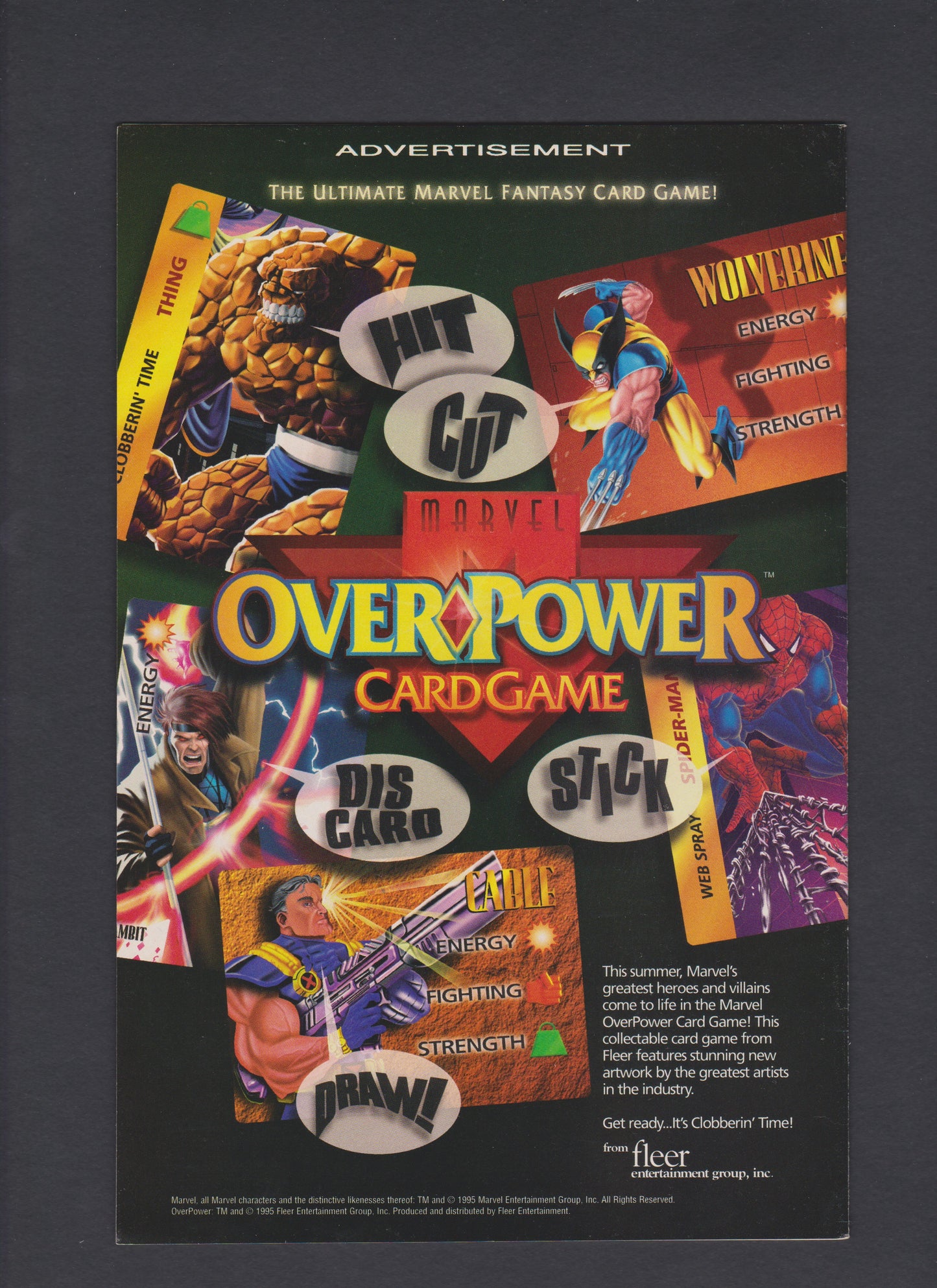 1995 Fantastic Four Unplugged #1 Direct Edition High Grade Marvel Comic Book