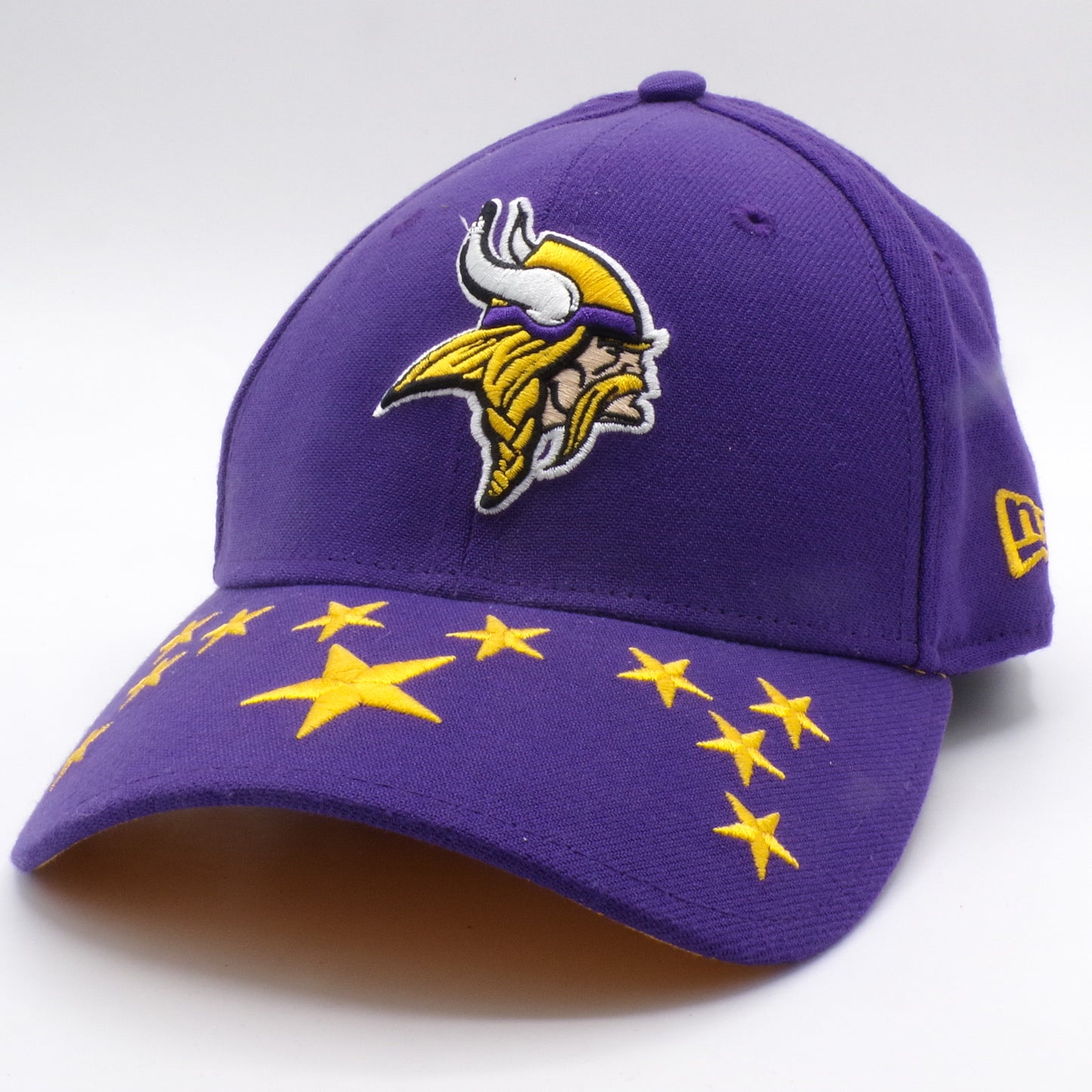 NFL 100 Purple Service Member Minnesota Vikings Fitted Hat w/Old MN State Flag