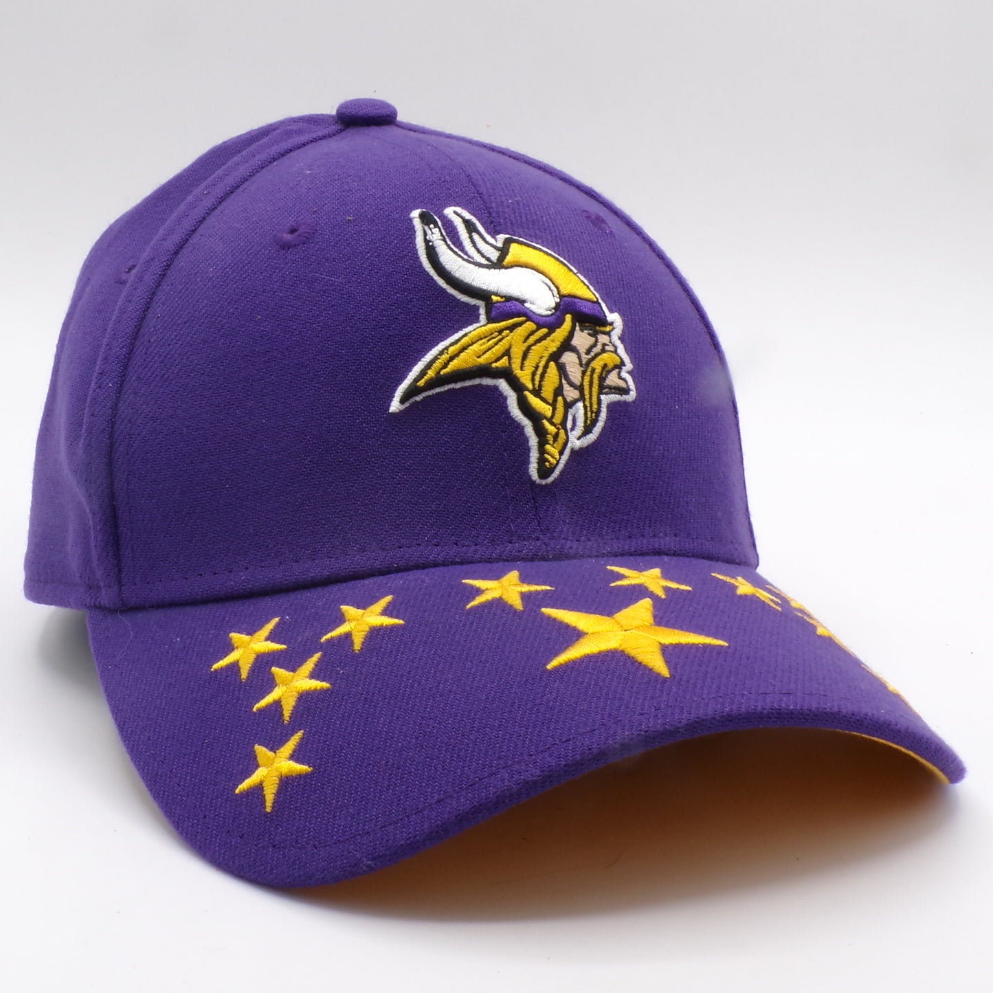 NFL 100 Purple Service Member Minnesota Vikings Fitted Hat w/Old MN State Flag