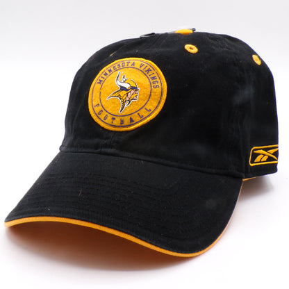 Vintage Black/Gold Reebok Minnesota Vikings Embroiderd Adjustable Baseball Hat