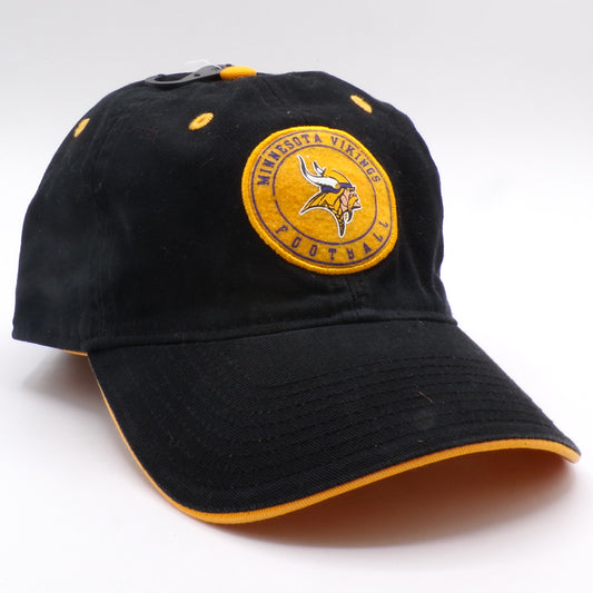 Vintage Black/Gold Reebok Minnesota Vikings Embroiderd Adjustable Baseball Hat