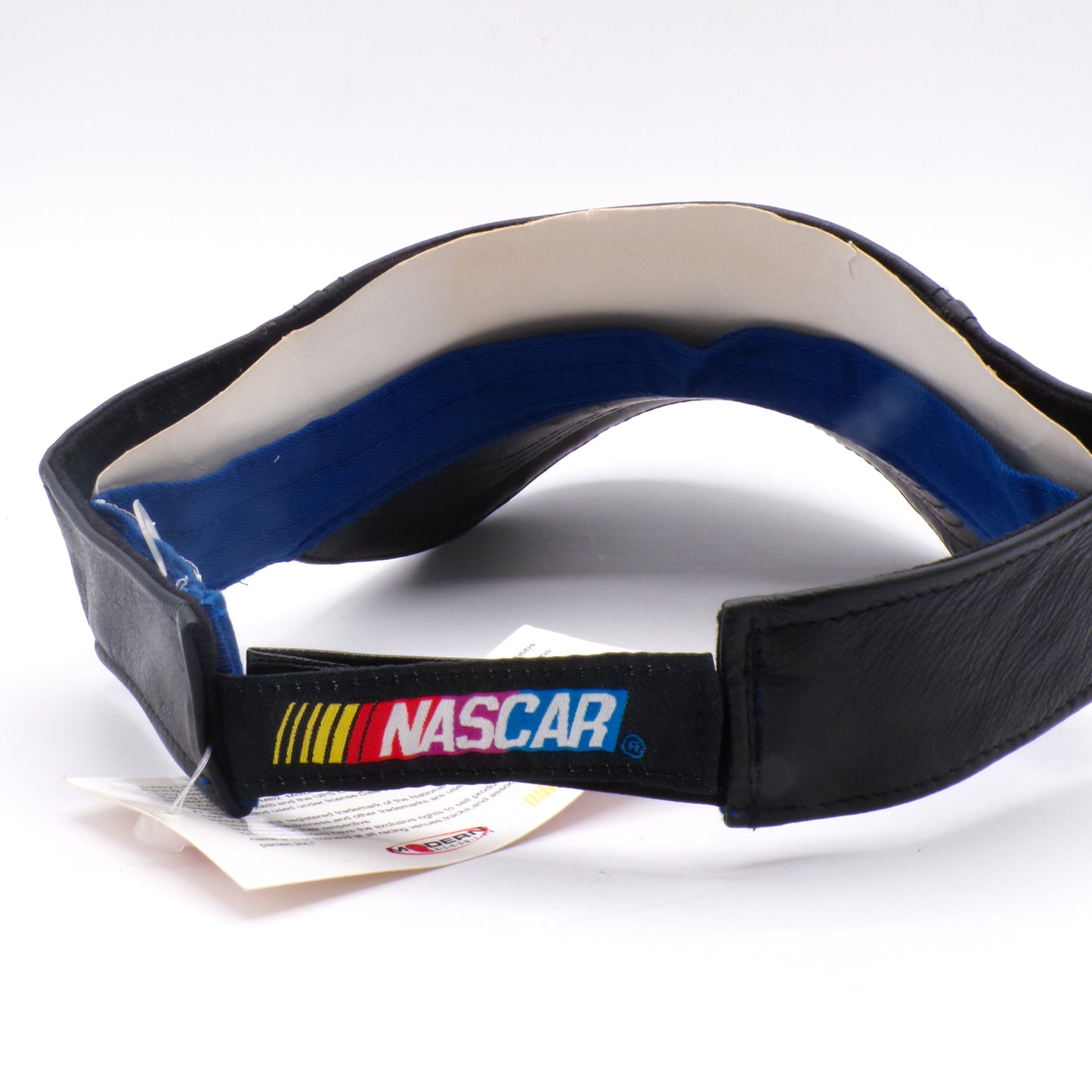 Vintage 2001 Black Leather NASCAR Adjustable Visor