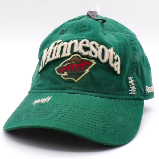 Vintage Reebok Face Off Headwear Minnesota Wild Hockey Adjustable Hat