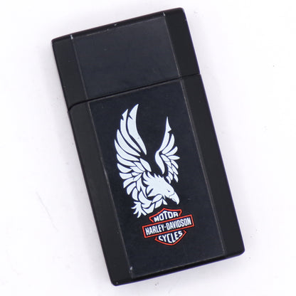 Black Ronson Jet Lite Harley Davidson Cycles Eagle Flip Top Refillable Torch Lighter