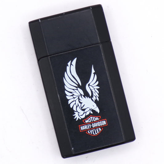Black Ronson Jet Lite Harley Davidson Cycles Eagle Flip Top Refillable Torch Lighter