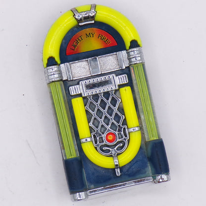 Vintage Classic Jukebox Flip Top Torch Lighter w/Green Flame