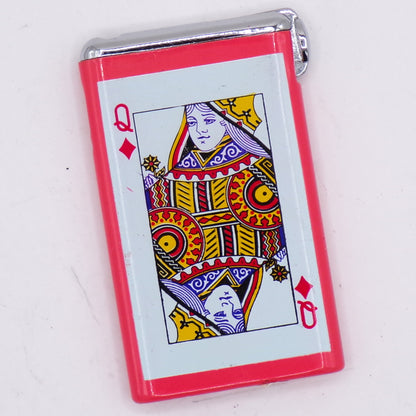 Ultra Slim Queen of Diamonds Refillable Vintage Lighter