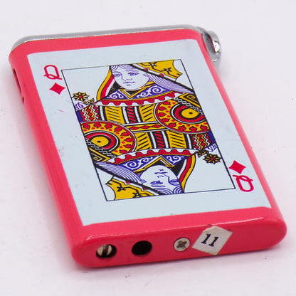Ultra Slim Queen of Diamonds Refillable Vintage Lighter