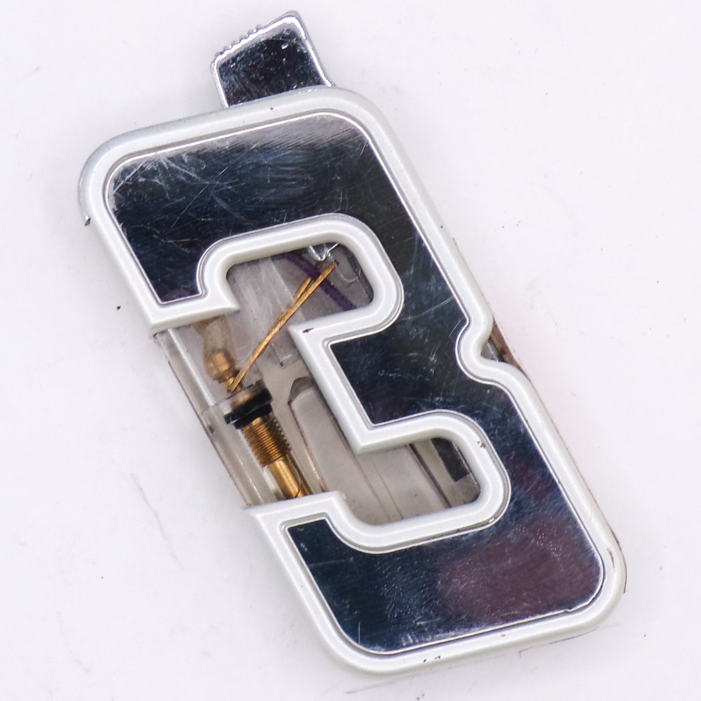 White Dale Earnhardt #3 NASCAR Refillable Torch Lighter w/Green Flame