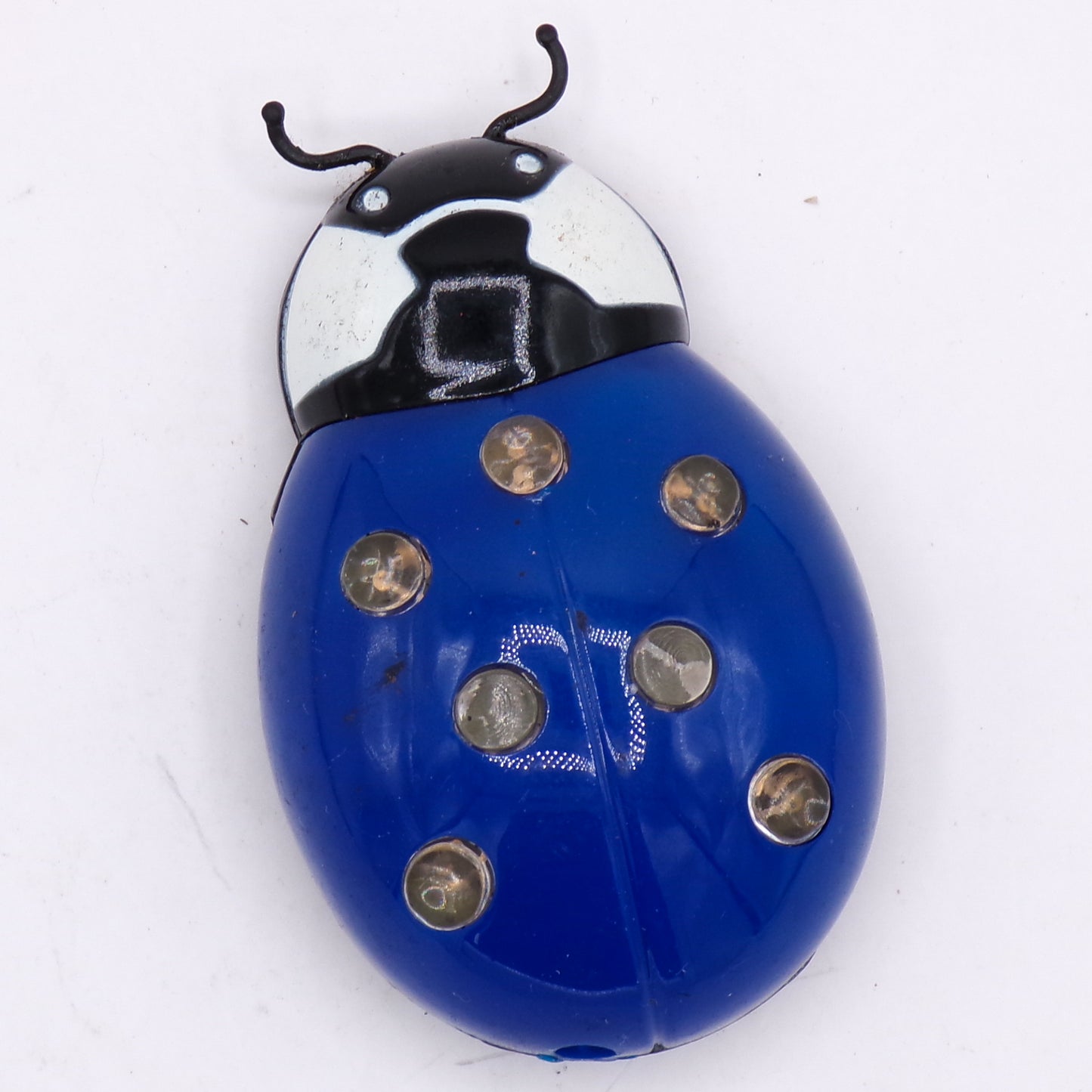 Vintage Blue Butterfly Flip Top Refillable Torch Lighter