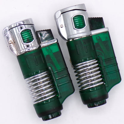 Set of Two Green Triple Flame Refillable Torch Lighters