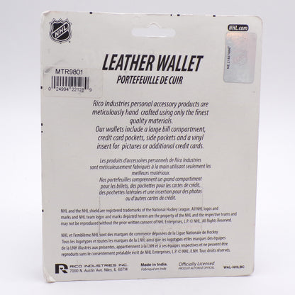 Embossed Genuine Brown Leather MInnesota Wild NHL Tri-Fold Wallet
