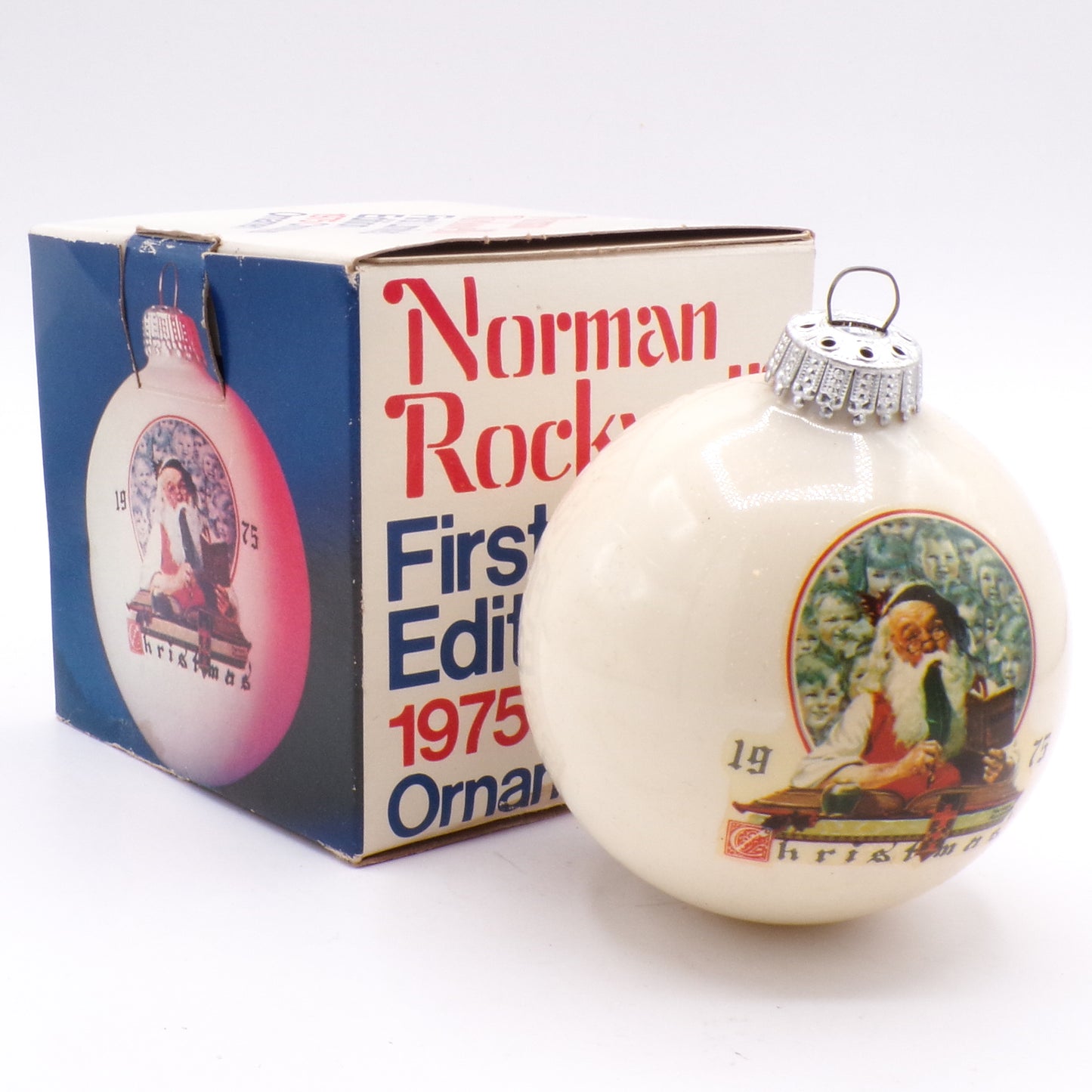 Vintage 1975 Norman Rockwell First Limited Edition Christmas Ornament With Box