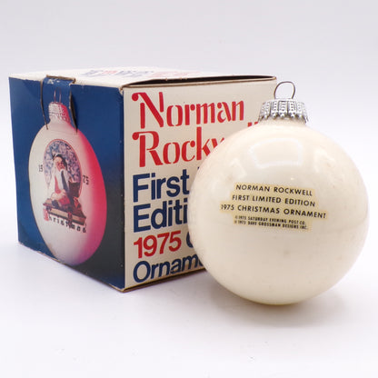 Vintage 1975 Norman Rockwell First Limited Edition Christmas Ornament With Box