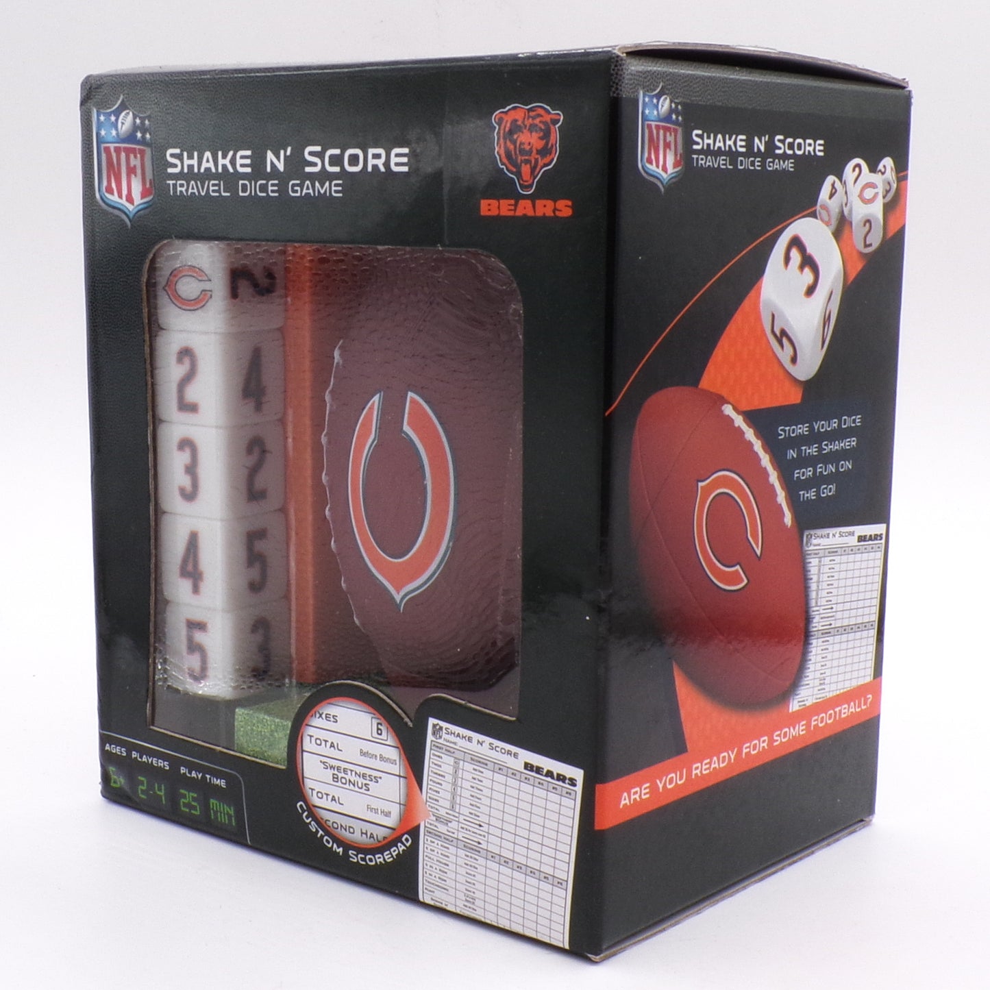 NFL Chicago Bears Shake N' Score Travel Dice Game