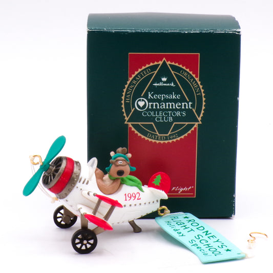 1992 Hallmark Rodney Takes Flight Christmas Ornament Membership Keepsake