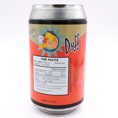 2002 The Simpsons Duff Beer Can Replica Tin Storage Container