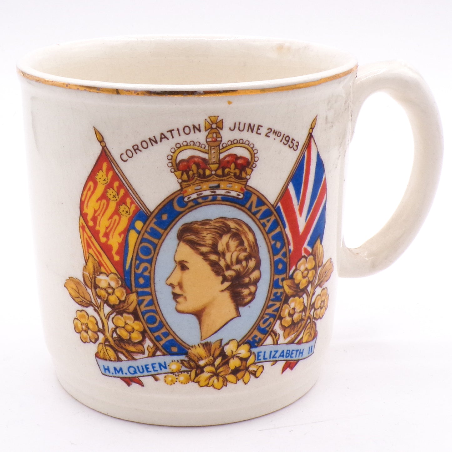 Adams 1953 Queen Elizabeth II Coronation June 2nd 1953 Tea Cup Mug