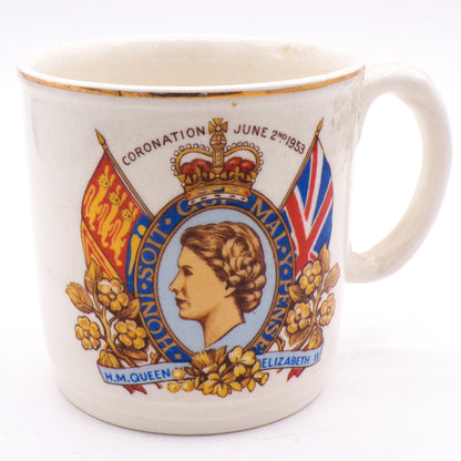 Adams 1953 Queen Elizabeth II Coronation June 2nd 1953 Tea Cup Mug