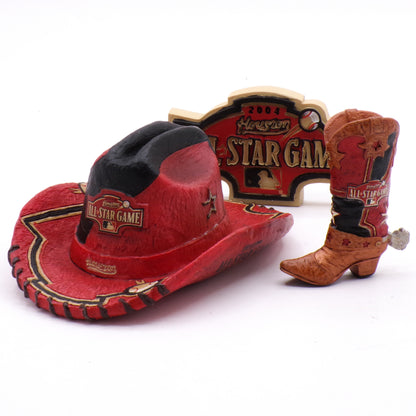 Vintage 2004 Houston All-Star Game Hat, Boot + Magnet Collectible Pack