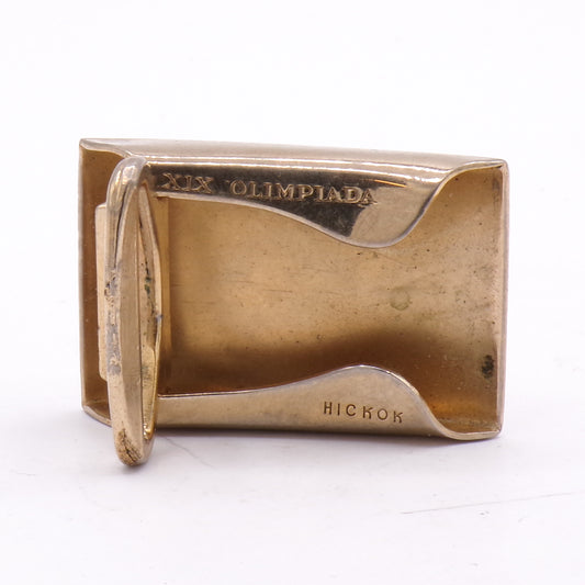 Vintage 1968 Mexico XIX Olympics Hickok USA Metal Belt Buckle