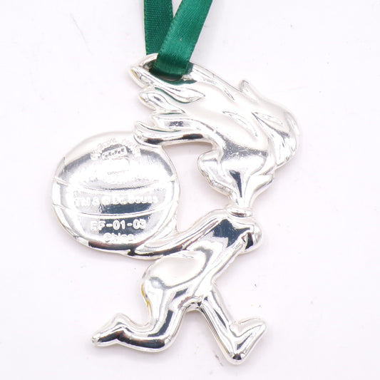 2004 The Cat In the Hat Silver Plated 'Thing 1 Having A Ball' Collectible Ornament