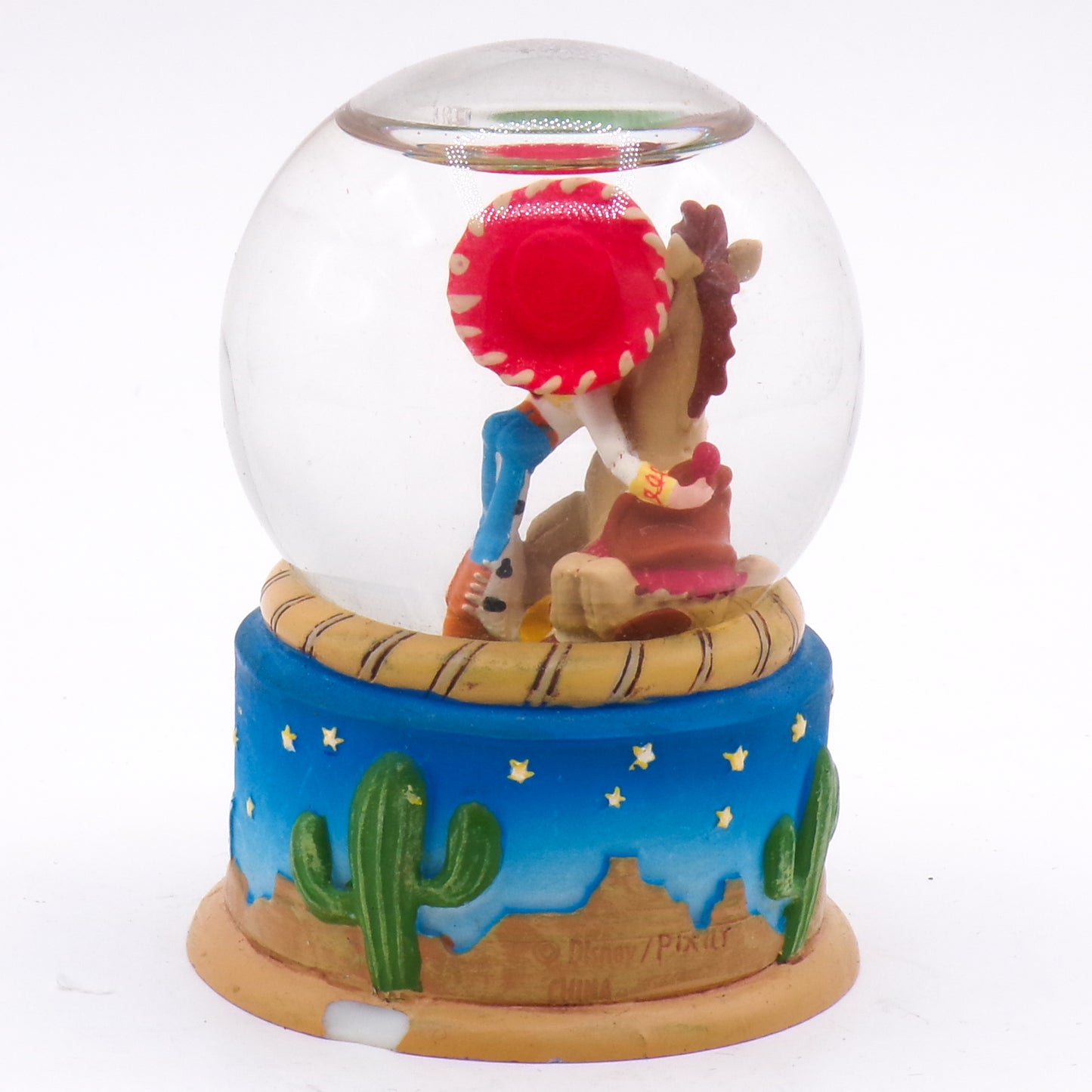 Vintage Disney Store Jessie & Bullseye Pixar Toy Story 2 Mini Snow Globe