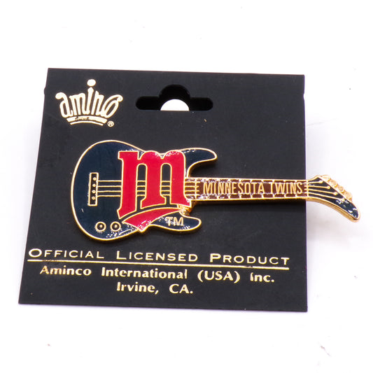 1998 Minnesota Twins Electric Guitar Enamel Lapel Pin w/Backing