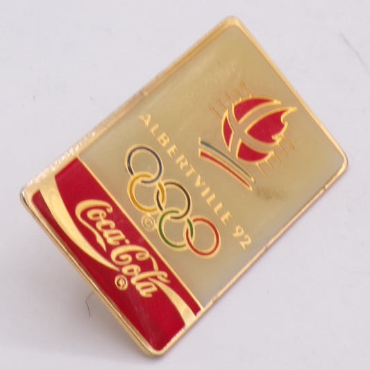 1992 Albertville Winter Olympic Coca-Cola Lapel Hat Pin Olympics XVI