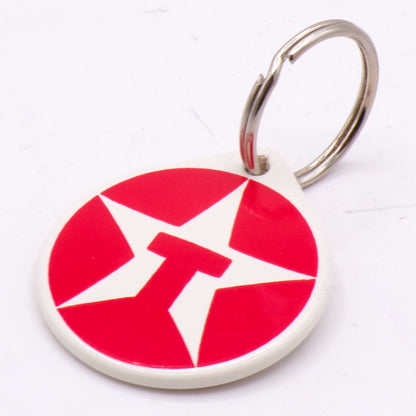 Vintage Texaco Gas Station Star Club Keychain w/Ring
