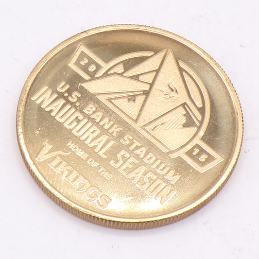 2016 US Bank Stadium MN Vikings Inaugural Season Medallion w/COA