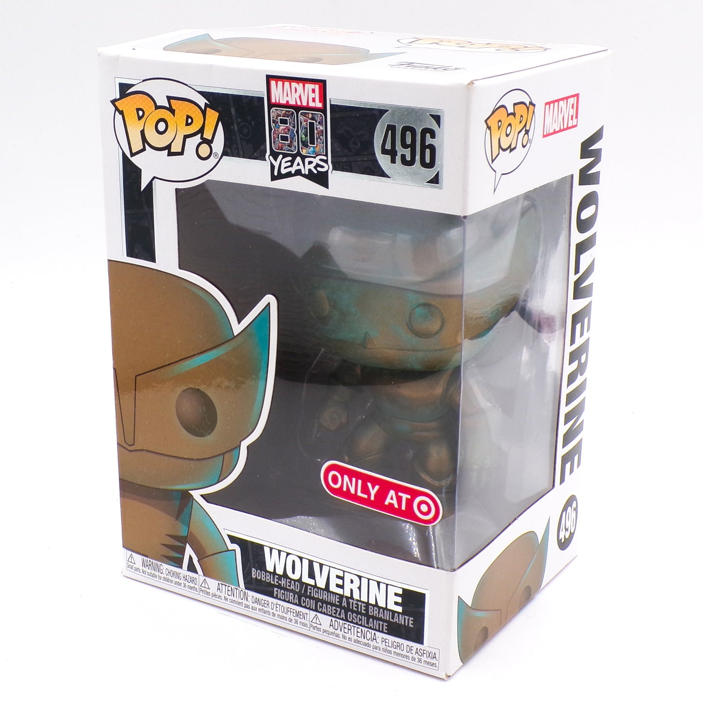 Funko Pop Marvel 80 Years: Wolverine #496 Target Exclusive Patina Figure