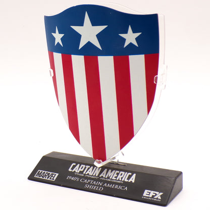 2016 EFX Collectibles Mini 1940s Captain America Shield Replica w/Stand