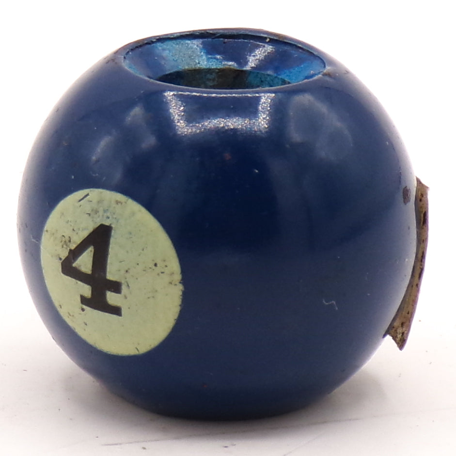 Vintage Metal Blue #4 Billiard Ball Snuffer