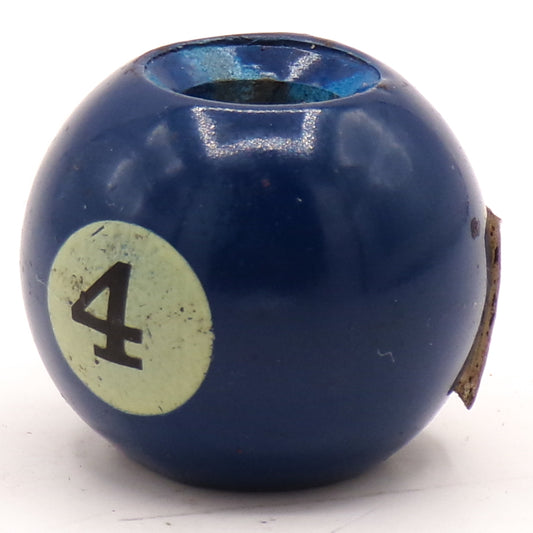 Vintage Metal Blue #4 Billiard Ball Snuffer