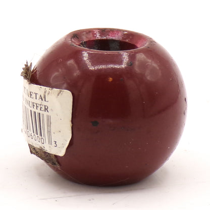 Vintage Metal Maroon #7 Billiard Ball Snuffer