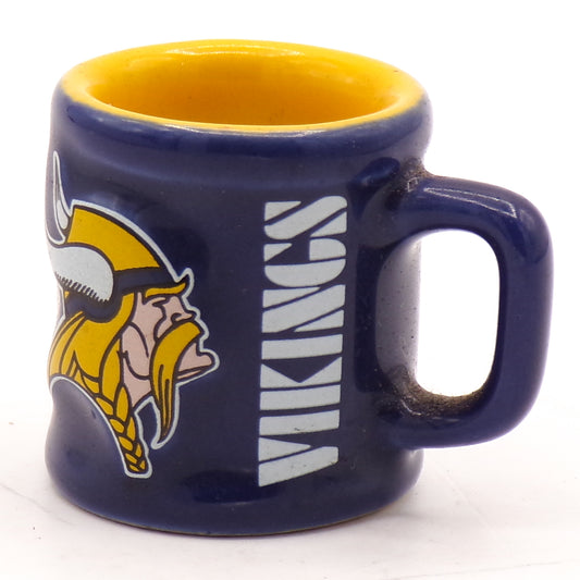 Vintage 1" Mini Purple MInnesota Vikings Official NFL Stein Mug