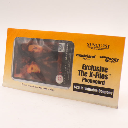 Vintage 1997 Sealed The X-Files 10 Minutes Phonecard Suncoast Pictures