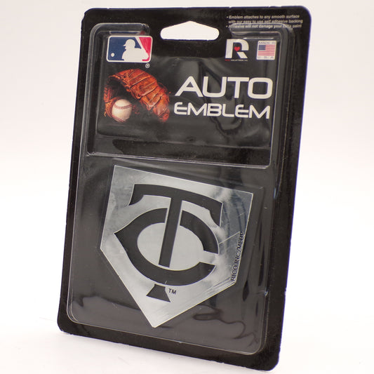 3" Silver Minnesota Twins MLB TC Logo Auto Emblem